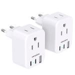 HANYCONY European Plug Adapter with USB Ports