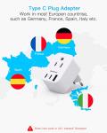 HANYCONY European Plug Adapter with USB Ports
