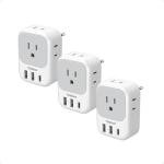 TESSAN 3-Pack USB C Travel Plug Adapter