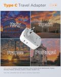 TESSAN European Travel Plug Adapter with USB Ports