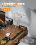TESSAN European Travel Plug Adapter with USB Ports