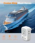 TESSAN European Travel Plug Adapter with USB Ports