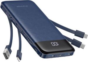 Charmast Slim 10000mAh Portable Charger with Cables