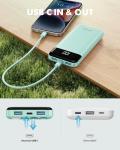 Charmast Slim 10000mAh Portable Charger with Cables