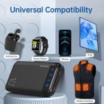 Slim 10000mAh Portable Charger with Dual USB Outputs