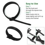 OneLeaf 60 Pcs Reusable Adjustable Cable Ties