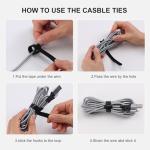 Nettbe 210 PCS Adjustable Cable Ties Organizer
