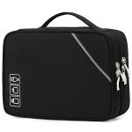 Lanola Portable Travel Cable Organizer Bag - Black