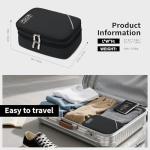 Lanola Portable Travel Cable Organizer Bag - Black