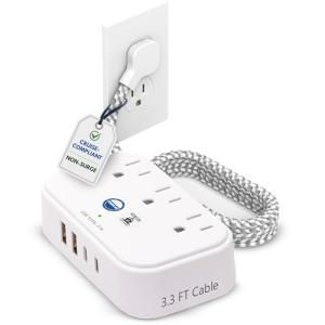 Cruise Power Strip with USB Ports and Cord