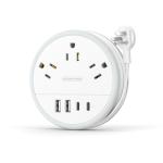 NTONPOWER Travel Power Strip with 3 Outlets & 4 USB Ports