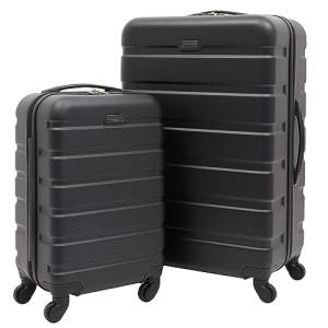 Travelers Club Harper 2-Piece Black Luggage Set