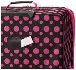Rockland Stylish Black/Pink Dot Luggage Set, 4-Piece