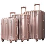 Kensie Alma Rose Gold 3-Piece Luggage Set