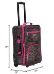 Rockland Pink Leopard Jungle Softside Luggage Set