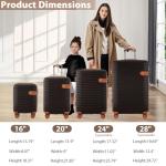 Merax Lightweight 4-Piece Hardshell Luggage Set