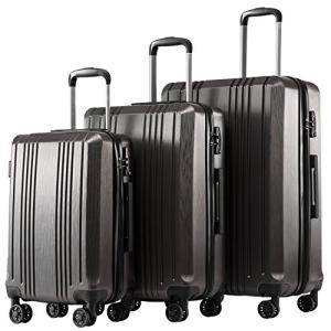 Coolife 3-Piece Lightweight Hardshell Luggage Set