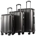Coolife 3-Piece Lightweight Hardshell Luggage Set
