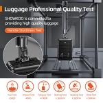 SHOWKOO Expandable Black Luggage Set with Wheels