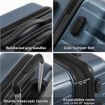 Coolife 3-Piece Hardshell Spinner Luggage Set