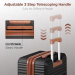 SHOWKOO 3-Piece Expandable Hardside Luggage Set