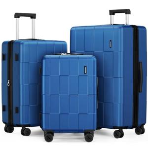 SHOWKOO 3-Piece Lightweight Hardside Luggage Set