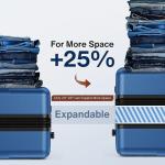 SHOWKOO 3-Piece Lightweight Hardside Luggage Set