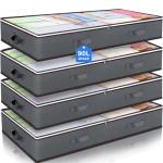 90L Foldable Underbed Storage Bags in Grey