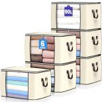90L Foldable Storage Bags - 6 Pack Bin Set
