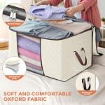 90L Foldable Storage Bags - 6 Pack Bin Set