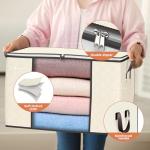 90L Foldable Storage Bags, 4-Pack for Clothes