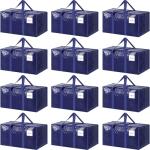 12 Pack Heavy Duty Large Moving Bags, Dark Blue