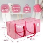 Heavy Duty Moving Bags - 6 Pack Pink Totes