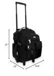 Everest Deluxe Black Wheeled Backpack, One Size