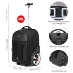 GOTECH Waterproof Wheeled Backpack for Travel and Work