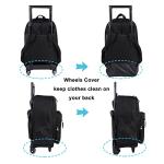 Tilami 18 Inch Wheeled Backpack for Kids, Black