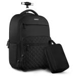 ZOMFELT Women's Rolling Laptop Backpack with Toiletry Bag