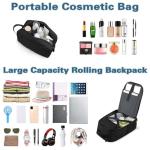 ZOMFELT Women's Rolling Laptop Backpack with Toiletry Bag