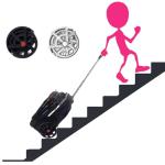 Rolling Backpack with Wheels for Adults, 22 Inch