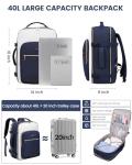 LOVEVOOK 40L Waterproof Travel Backpack with Packing Cubes