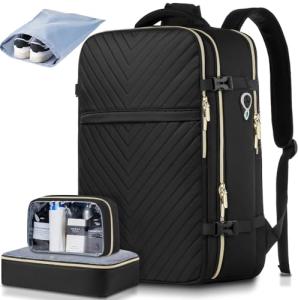 Waterproof Large Carry-On Travel Backpack with Packing Cubes