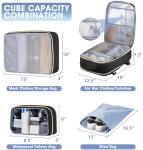 Waterproof Large Carry-On Travel Backpack with Packing Cubes