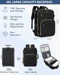 TSA-Approved 40L Women’s Travel Backpack with USB