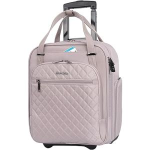 EMPSIGN 16" Underseat Rolling Bag - Dusty Pink