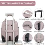 EMPSIGN 16" Underseat Rolling Bag - Dusty Pink