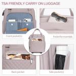 EMPSIGN 16" Underseat Rolling Bag - Dusty Pink