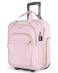 BAGSMART 16-Inch Underseat Carry-On Luggage, Pink