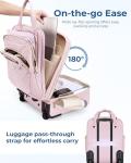 BAGSMART 16-Inch Underseat Carry-On Luggage, Pink