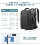 AREYTECO 50L Expandable Travel Backpack for Laptops
