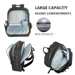 KROSER Large USB Charging Laptop Backpack - Charcoal
